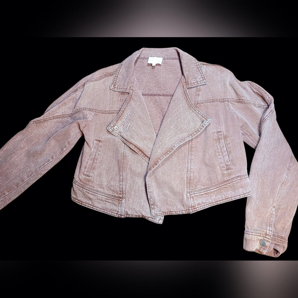 Entro Rust Jean Jacket 100% Cotton Size Small - Picture 1 of 3